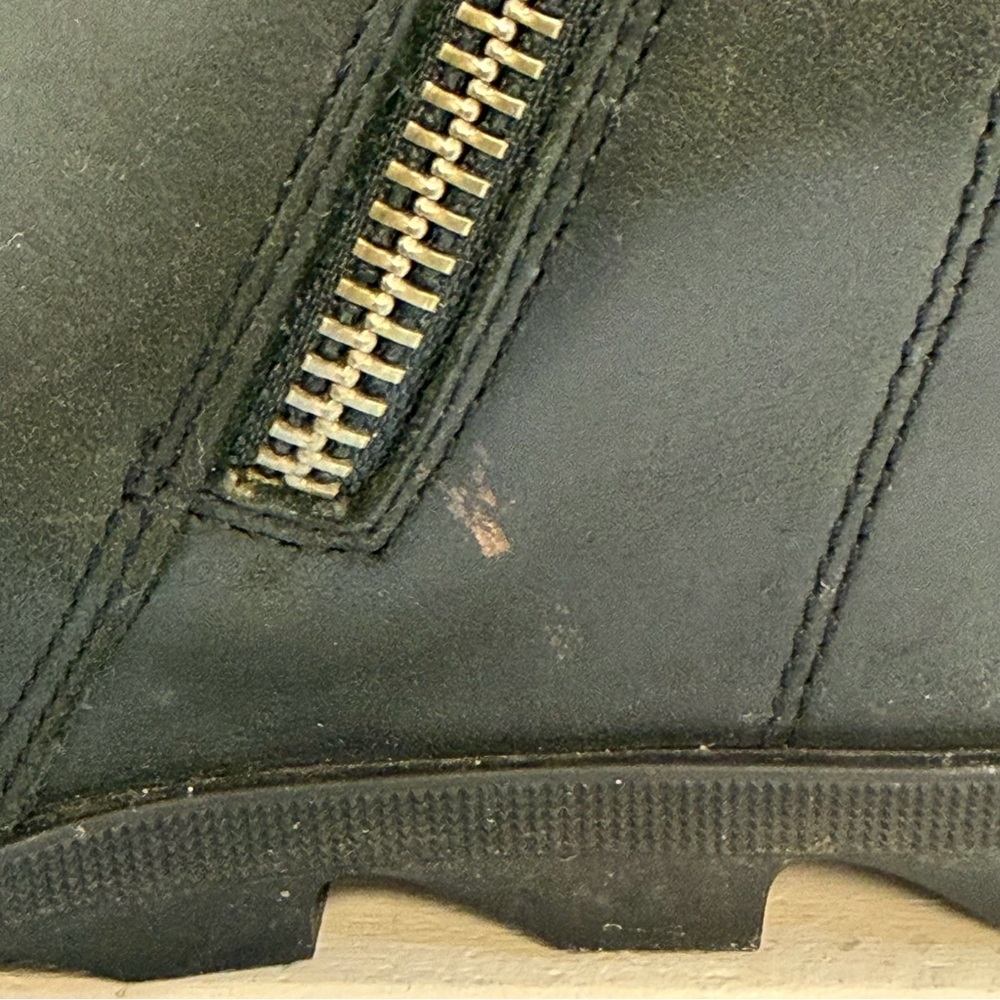 Sorel Women's Joan of Arctic Wedge II Zip Bootie Black Waterproof Leather Sz 7.5 - Picture 11 of 11